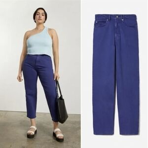 Everlane The Way-High Jeans in Achroma Deep Lapis Blue Size 27 Tall NWT